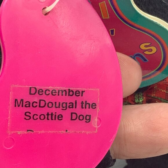 Vtg AVON 2000 MacDougal The Scottie Dog Black Plush Animal Toy Full O Beans 8" - Picture 5 of 11